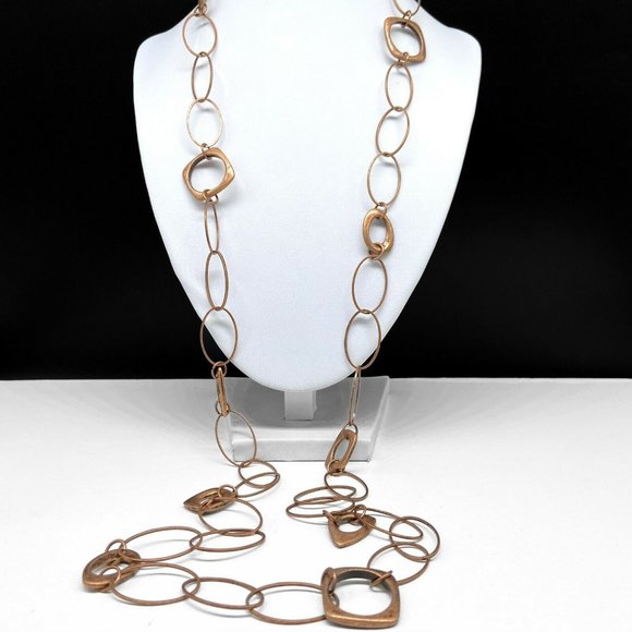 Premier Designs Jewelry - Premier Designs Copper Tone Long Chain Necklace